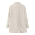 thumbnail image 5 of New Summer Fashion for All GaThRRgYP 2025 Fall Plus Size Button Blazer for Women,Ladies Solid Color Long Sleeve Lapel Real Pocket Suit Jacket White S, 5 of 7