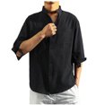 thumbnail image 2 of HUPOM Cardigan Men Button Long Sleeve Button Down Casual Solid Sweaters For Men Black 4XL(US:16), 2 of 7