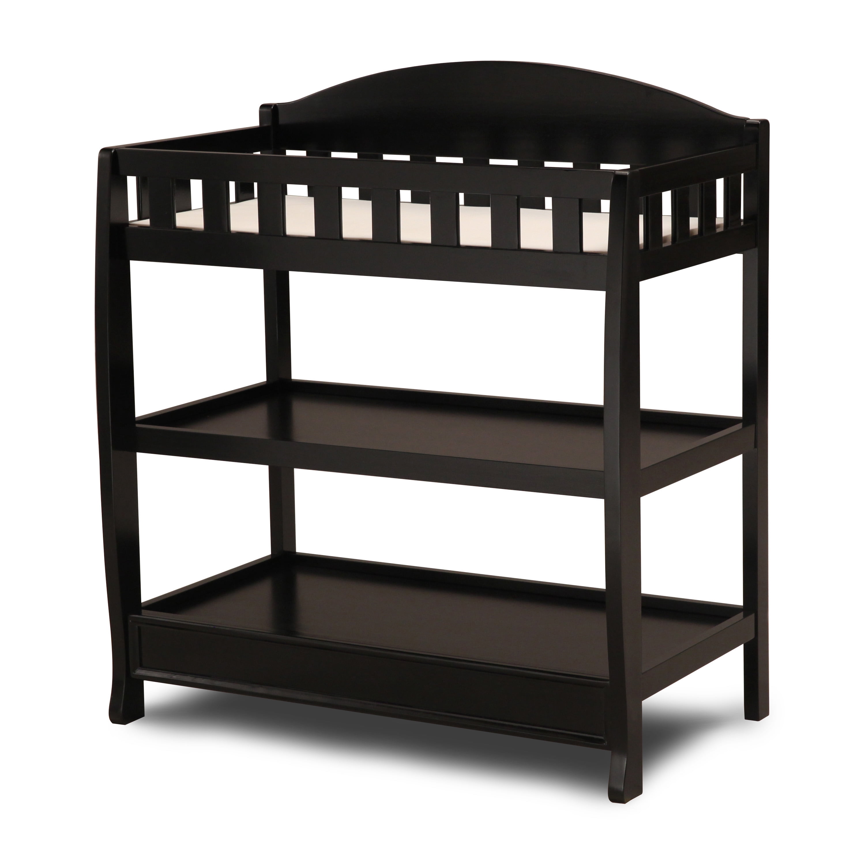Delta Children Wilmington Changing Table with Pad, Ebony Black