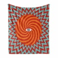 thumbnail image 1 of Vintage Soft Flannel Fleece Throw Blanket, Inner Eye in Centre of Spiral Lines with Concentric Circle Pattern Hypnotic Art, Cozy Plush for Indoor and Outdoor Use, 50" x 60", Multicolor, by Ambesonne, 1 of 6