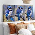 thumbnail image 4 of Hieng Unframed Canvas Print Decorative Painting Blue Jay Bullfinch Original Art Couple Bird Artwork Animal Wall Art Decor, 4 of 6