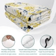 thumbnail image 4 of King Quilt Set 96''x106'', Yellow Blue Spring Floral Lightweight Bedspread Coverlet Set with 2 Pillow Shams, Summer Botanical Farmhouse Breathable All Season Quilt Bedding for Bedroom/Guest Room, 4 of 9