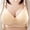 Beige, variant on Push Up Everyday Bras Women's Fixed Cup Front Open Button Underwear Thin Style Gathering Breathable Bra Underwear Bras for Women Red 44
