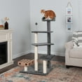 thumbnail image 5 of FurHaven Pet Products Cat Furniture Play Stairs with Cat-IQ Busy Box - Gray, 49.5", 5 of 11