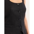 thumbnail image 4 of Sofia Jeans Women's Linen Blend Fitted Vest, Sizes XS-XXXL, 4 of 5