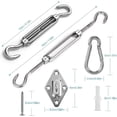 thumbnail image 2 of Kit de Fixation de Voile d'Ombrage, Kit de Fixation de Voile d'Ombrage en Acier Inoxydable pour Triangle et Carré, Rectangle, Accessoires de Fixation de Voile d'Ombrage, 2 of 5