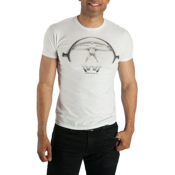 Westworld Logo with Vitruvian Man Symbol Tee-Medium