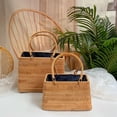 thumbnail image 2 of Nvzi-c Women's Woven Shoulder Bag Woven Tote Bag and Cosmetic Bag,Summer Beach Weaving Chic Woven Tote Handbags Shoulder Bags 11.02*6.29*8.66inch (D), 2 of 2