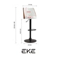thumbnail image 2 of Set de 2 Bancos de Bar Barra Cocina Ajustables Giratorios | Asiento Acolchado Blanco con Base Negra, 2 of 4