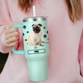 thumbnail image 6 of Pug Gift for Dog Owner,40oz Pug Tumbler with Handle Insulated Reusable Stainless Steel Travel Water Bottle (Color 2), 6 of 6