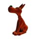 thumbnail image 2 of Estatua de perro flocado, figurita de animal, decoración de escritorio divertida, tierna y creativa, , coleccionable, regalo de inauguración de, 2 of 8