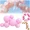 Pink, variant on Reusable Inflatable Balloon Garland Arch Kit, Reusable PVC Balloon Garlands, 3/7 Pcs Linked Pvc Balloons with Elastic Bands, Party Decoration for Birthdays, Weddings & Celebration (3 *Light Blue)