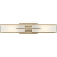 thumbnail image 4 of Possini Euro Design Midtown Modern Wall Light Burnished Brass Hardwire 23 1/2" 2-Light Fixture White Glass Shade for Bedroom Bathroom Living Room, 4 of 9
