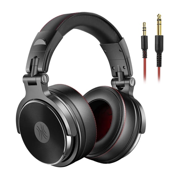 OneOdio Pro 50 Black Studio Wired Over Ear Hi-Res Audio Headphones, Black