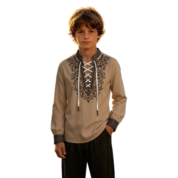 Bainana Boys Long Sleeve T Shirts Graphic Print Breathable Tops Big Kids Fall Tees