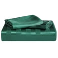 thumbnail image 4 of Lorviah 3 Piece Striped Satin Duvet Cover Set Queen Size, Soft & Hair/Skin Friendly, Dark Green, 4 of 5