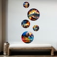 thumbnail image 3 of Designart "Holiday Vibes in Miami Beach II" City Miami Metal Wall Art Set of 5 Piece, 3 of 5