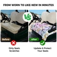 thumbnail image 4 of Golf Cart Seat Covers for 2 Seater,Pink Purple Hummingbird Microfiber Cart Seat Towel Blanket,Spring Watercolor Flowers Leaf Plant Absorbent NonSlip Bench Seats Protector for Golf Course 51"x31", 4 of 9