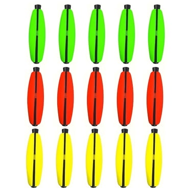 WINDLAND 15pcs Fishing Foam Bobbers Peg Float Fishing Corks Slip Bobbers 1.5/2/2.5/3in Float for Rig Fishing Tackle