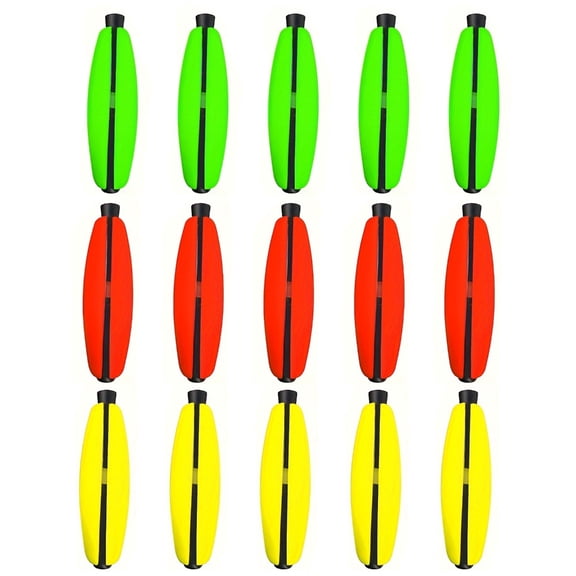 WINDLAND 15pcs Fishing Foam Bobbers Peg Float Fishing Corks Slip Bobbers 1.5/2/2.5/3in Float for Rig Fishing Tackle