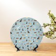 thumbnail image 6 of Gaeub Cartoon Doodle Puppy Print Ceramic Plate,Dinner Plates,Bone China Decorative Plates with Display Stand,Art Ceramic Ornaments for Wall Hanging Decoration-7in, 6 of 6