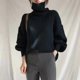 thumbnail image 1 of Suéter de cuello alto, abrigo de otoño e invierno, estilo coreano, moda, ropa de abrigo holgada, estilo elegante y perezoso, top de manga larga, 1 of 6