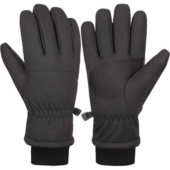 Jtbuh XLY Waterproof Winter Gloves for Men Warm Ant-Slip Touchscreen Ski Snow Cycling Running Cold Weather Long Fleece Lining