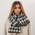 thumbnail image 2 of Bufanda de cachemira para mujer, chal de lujo con diseño de pata de gallo, gruesa y cálida, hijab, 2023, 2 of 4