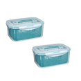 thumbnail image 1 of Oleegame 2PC Kids Snack Boxes For School Berry Container Fruit Produce Food Storage Containers With Removable Drain Colanders Vegetable Fresh Set | Refrigerator Organizer, 1 of 9