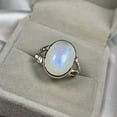 thumbnail image 2 of Natural White Moonstone Ring 925 Sterling Silver Handmade Engagemant Ring For Women, 2 of 2