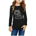 thumbnail image 3 of Ugoldhm Girls Boys Casual Tops Crewneck Cute Cat Print Tunic Tees Fall Trendy Long Sleeve Shirts, 3 of 5