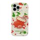 thumbnail image 1 of Funda navideña compatible con iPhone 14, diseño navideño con estampado geométrico rojo y verde, con calcetines navideños de dibujos animados, Pop Socket para mujeres y niñas., 1 of 8