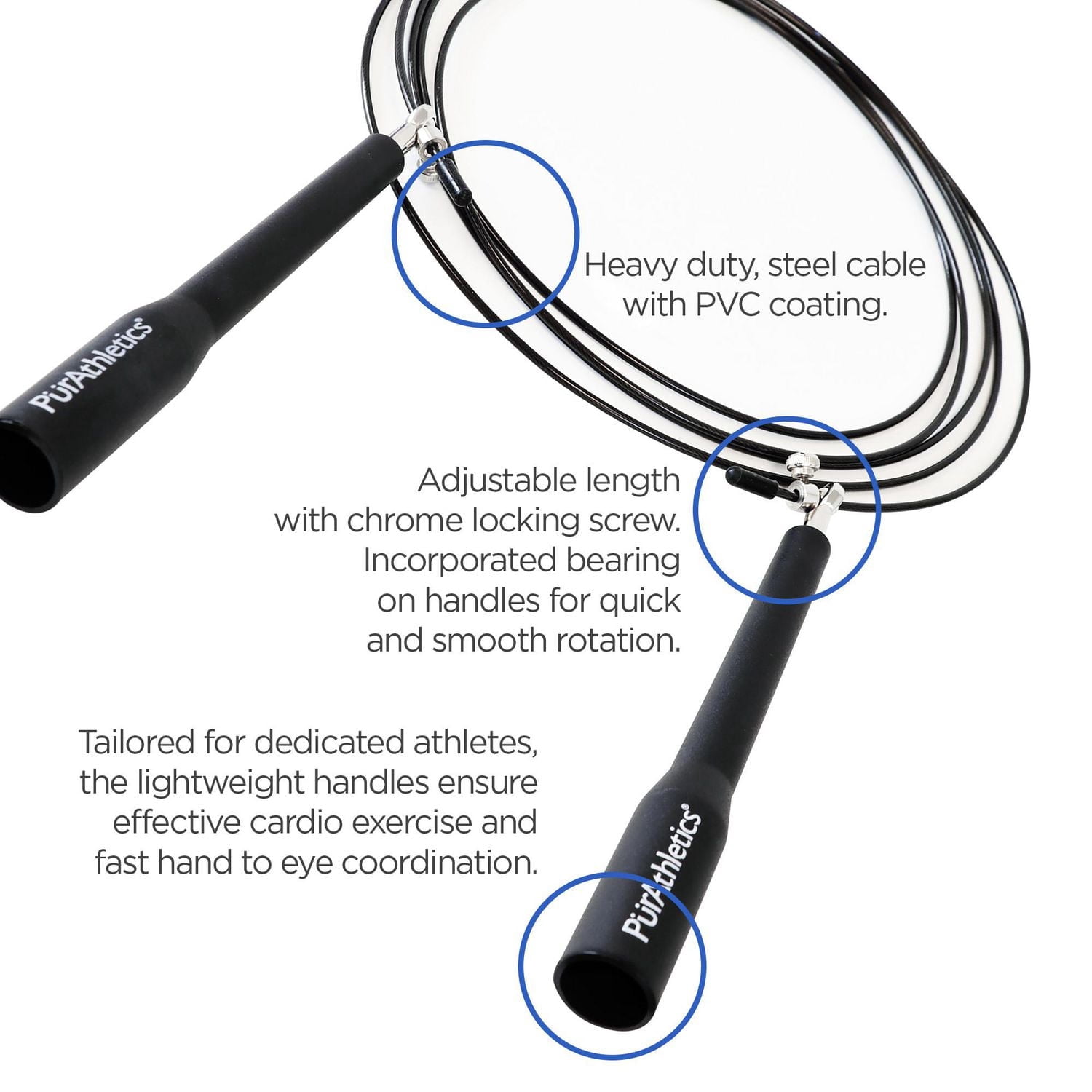 PurAthletics Metal skip rope