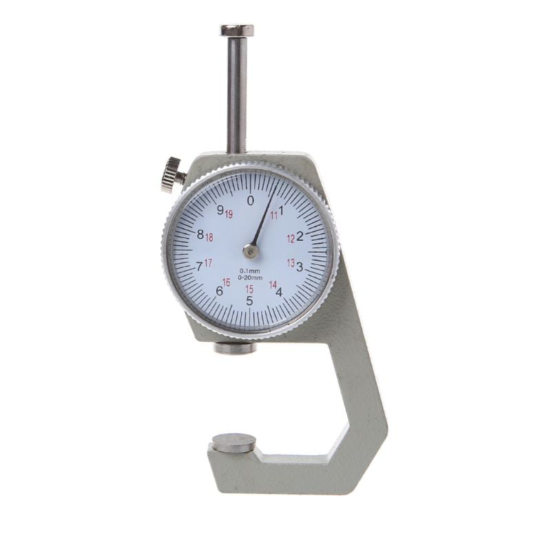 Dial Thickness Gauge 0-20mm 0.1mm Leather Measuring Instrument Tester 
