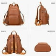 thumbnail image 5 of ALTOSY Anti-Theft Backpack Soft Leather Backpack for Women Fashion Shoulder Bag Purse S81 Brown, 5 of 7