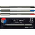 thumbnail image 2 of PENTONIC Ballpoint Pen Stick Medium 1 mm Assorted Ink Colors Charcoal Gray Barrel 25/Pack PEN12127, 2 of 6