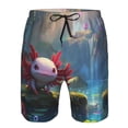 thumbnail image 3 of Fotbe Pond Cute Axolotl Trajes de Baño Estampados para Hombre, Shorts de Verano de Secado Rápido, Ropa de Playa, Bañadores-Medium, 3 of 6