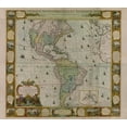 thumbnail image 2 of Vintage Maps 16x15 Gold Ornate Wood Framed with Double Matting Museum Art Print Titled - Map of America 1781, 2 of 4