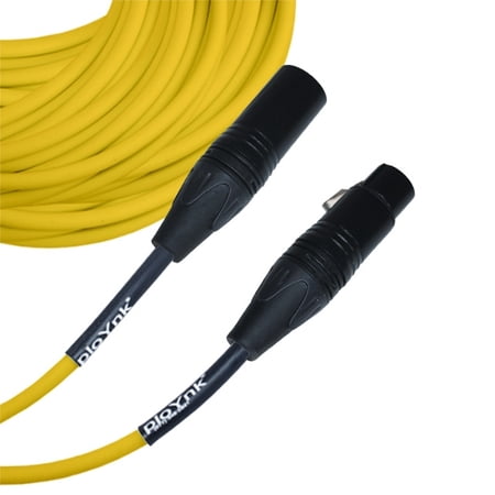 Yellow Male To Female XLR Microphone Cable - 90 Ft Long