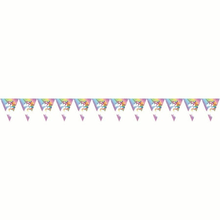 Way to Celebrate! Party Unicorn Banner, 7.5in x 12ft, 1ct