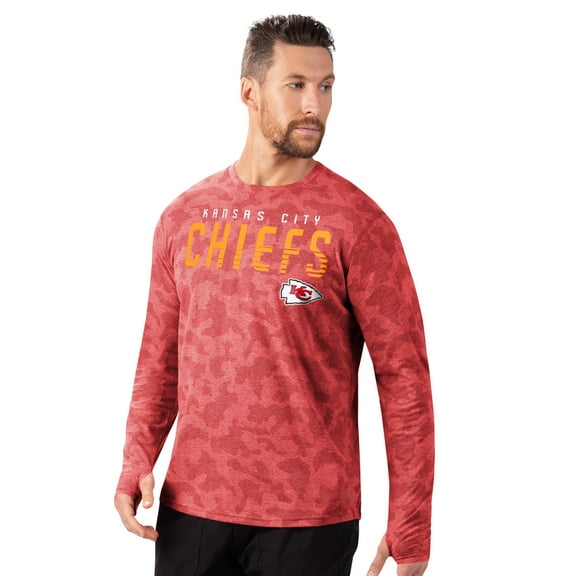 Men's MSX by Michael Strahan Red Kansas City Chiefs Performance Camo Long Sleeve T-Shirt