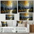 thumbnail image 4 of Designart Monochrome Golden Birch Trees By The River II Canvas Wall Art, 4 of 5