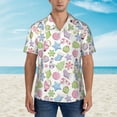thumbnail image 2 of Xecao Pastel Christmas Cookies Print Hawaiian shirt - A Stylish Short-Sleeve Button-Down for Men, Perfect for Casual Beach and Tropical Outings.,Large, 2 of 7