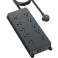 thumbnail image 1 of Protector contra sobretensiones para regleta, 2 puertos USB C y 2 puertos USB A, enchufe plano, 1 of 5