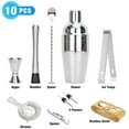 thumbnail image 2 of 10 Piece Home Cocktail Shaker Set Professional Stainless Steel Bartender Drink Making Tools for Christmas,Party & Festival(350Ml), 2 of 6