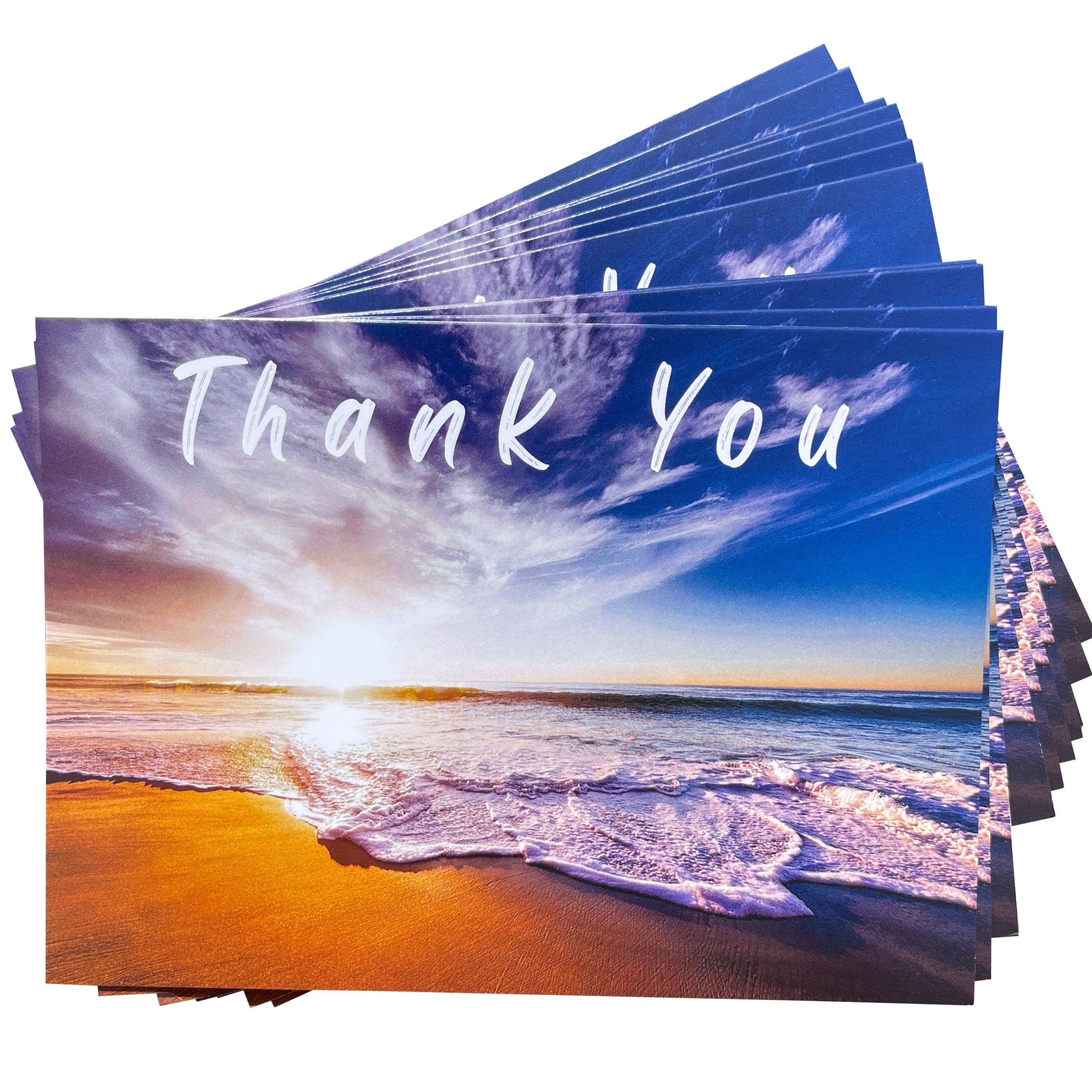 Sunset Beach Funeral Sympathy Thank You Cards with Envelopes (24 Pack, 4.25  X 6 Inches) Bereavement Message Inside - Walmart.com