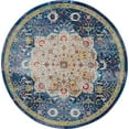 thumbnail image 2 of Nourison Global Vintage Medallion Blue 6' x ROUND Area Rug, (6' Round), 2 of 8