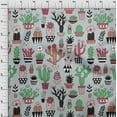 thumbnail image 4 of oneOone Rayon Dusty Green Fabric Cactus Craft Projects Decor Fabric Printed By The Yard 56 Inch Wide-5J, 4 of 5