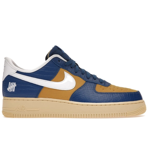 Nike Men's Air Force 1 Low SP Undefeated 5 On It Blue Yellow Croc Shoes, from StockX