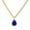 Blue, variant on Jewelry VerPetridure Retro Micro-set Zircon Water Drop Pendant Necklace Light Luxury Rhinestone Collarbone Chain Necklace Women